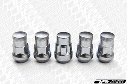 MUTEKI SR35 Closed Ended Lug Nut (Pearl Silver) with Lock Set