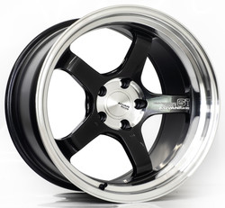 GT BEYOND-R 18X9.0 +43 5-114.3 DIAMOND CUT & DARK PLATINUM BLACK