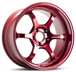 R6 18X8.0 +45 5-100 RACING CANDY RED