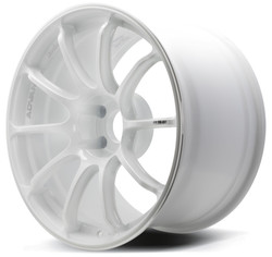 RSIII 18X8.5 +47 5-100 RACING WHITE METALLIC & RING