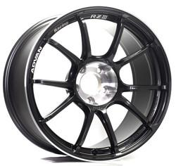RZII 15X8.0 +28 4-100 RACING GLOSS BLACK & RING