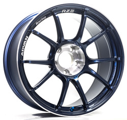 RZII 17X9.0 +52 5-100 RACING INDIGO BLUE & RING