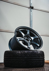 Rays Gramlights 57DR 17x9.0+12 5x114.3 - Gun Blue II  ( Clearance ) 