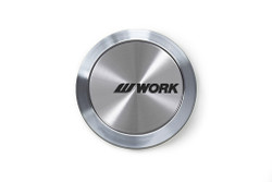 Work Wheels Emotion WORK LOGO Flat Type Center Cap - Full Silver ( SET OF 4 ) 