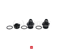 8AN ORB to 6AN Male Adapter Fitting Set - 2 x ORB Straight + 1 ORB Plug