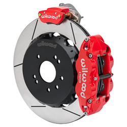 Wilwood (Red) Forged Narrow Superlite 4R-MC4 Big Brake Rear Parking Brake Kit 13.5" Slotted Rotors NISSAN 240SX 89-98