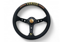 Vertex 10 Star Steering Wheel; Gold; Perforated Leather; 330mm x 90mm Deep