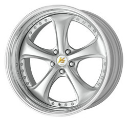 WORK VS-KF # 19x11.0 +16 5x114.3 Light Gray Silver (L Disk) (Step Rim)