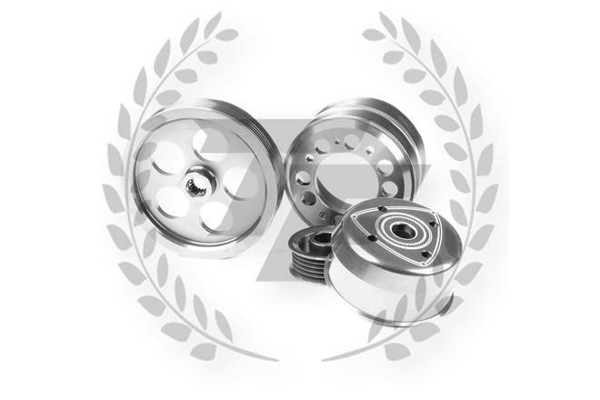 TF Lightweight Aluminum Pulley Kit Mazda RX7 FD3S 13B - SILVER POLISHED