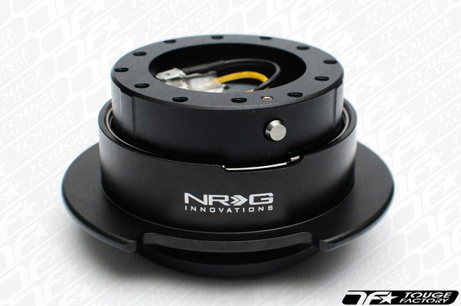 NRG Quick Release Gen 2.5 - Black/Black Ring W/ Finger Grooves