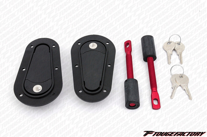 AeroCatch Hood Latch Pin Flush Locking Kit - Black