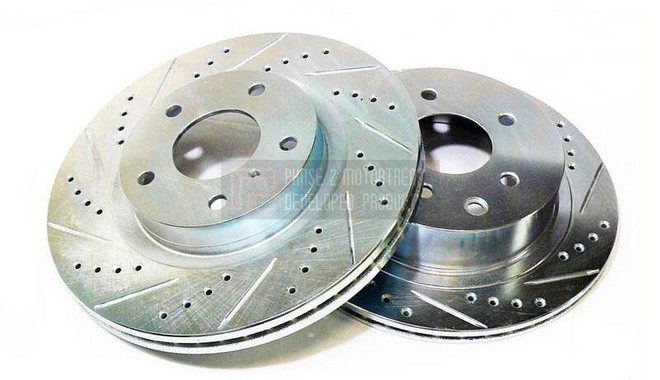 P2M Drilled + Slotted Front Rotors - Nissan 240SX S13 / S14