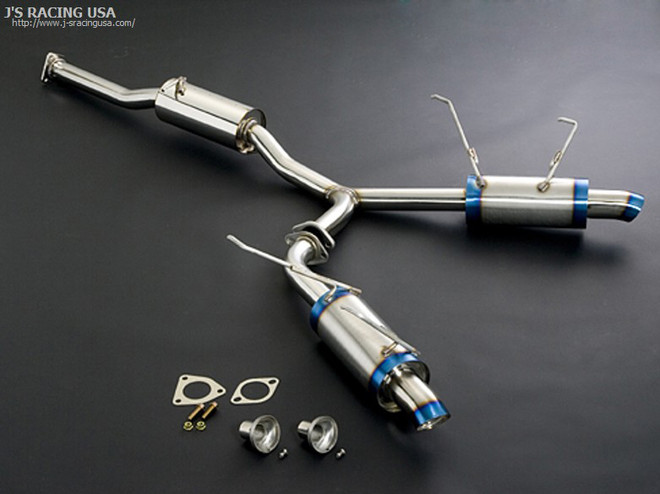 J's Racing R304 SUS Stainless Exhaust 60RS Dual - Honda S2000 AP1