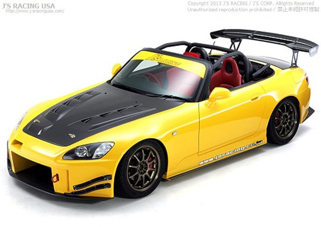 【入荷済み】J\'sレーシング J\'sRACING AP1 S2000 F20C TYPE-GT ワイドボディエアロ リアバンパー単体のみ イエロー 棚2M1 外装