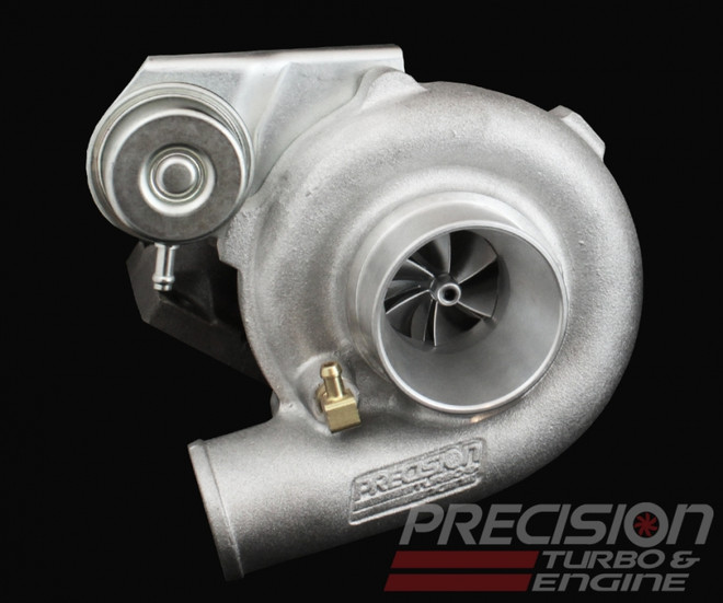 Precision Turbocharger - GEN1 PT5128 WCBB B CC W/ T25 INLET/DISCHARGE .64 A/R W/LOW PRESSURE ACTUATOR - 450HP Rating