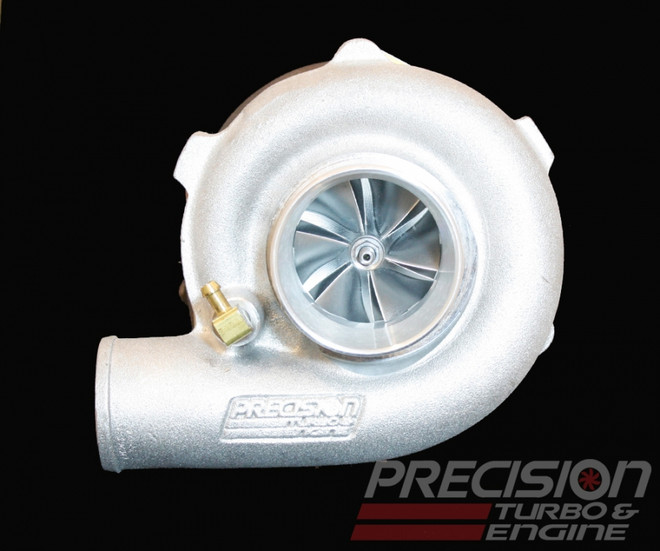 Precision Turbocharger - GEN1 PT5858 JB B CC W/ T3 INLET/V-BAND DISCHARGE .82 A/R - 620HP Rating 