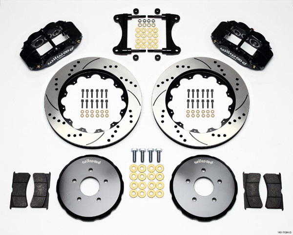 Wilwood Forged Narrow Superlite 6R Big Brake Front Brake Kit - 18" Min Wheel Dia - 6 Piston - Drilled & Slotted Rotor - Nissan 370Z