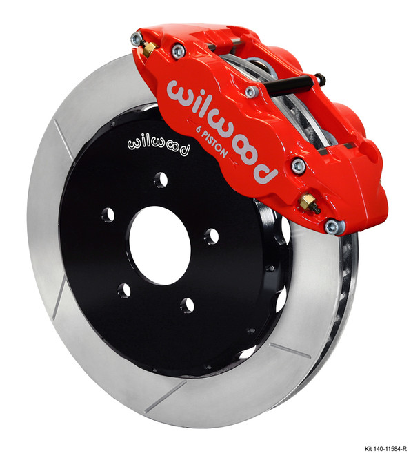 Wilwood Red Forged Narrow Superlite 6R Slotted Big Brake Kit - 09-14 Nissan 370Z