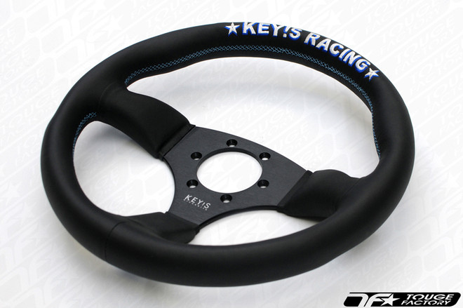 KEY'S RACING Semi-Deep Semicone Type Steering Wheel (325mm/Leather)