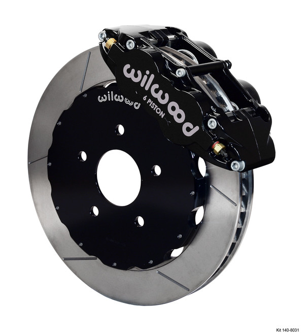 Wilwood Black AERO6 Slotted Front Big Brake Kit - 99-12 Subaru Impreza WRX / STI