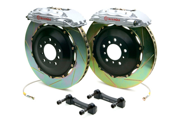 Brembo GT Series Silver Front Slotted 6-Piston Big Brake Kit