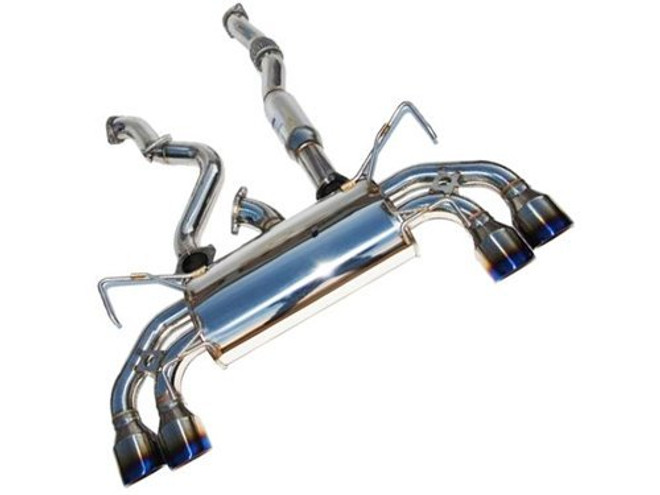 Invidia Q300 Cat-Back Exhaust System with Titanium Tip Rolled Tip - 08-14 Subaru WRX STI 5-Doors