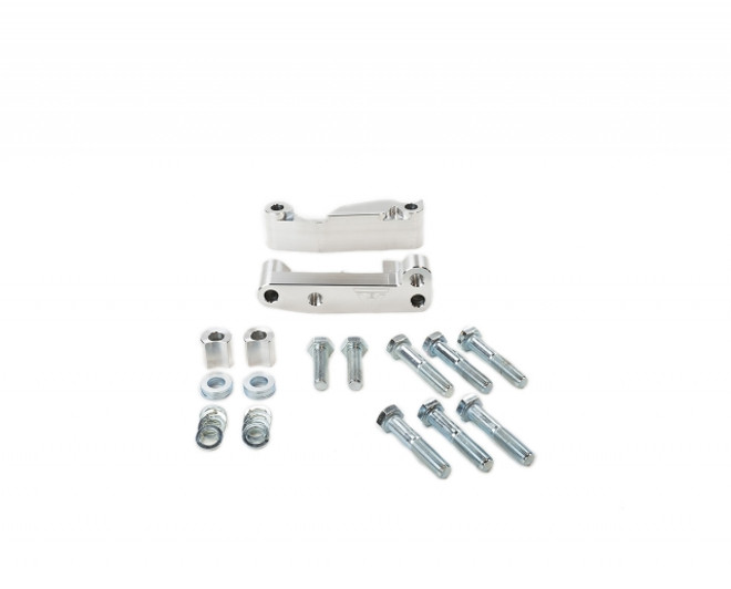 Voodoo13 Raw Metal Akebono Caliper Adapter Bracket - G35 Coupe & 350Z