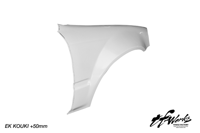 TFWorks Honda Civic EK Kouki (99-00) +50mm Wide front fenders