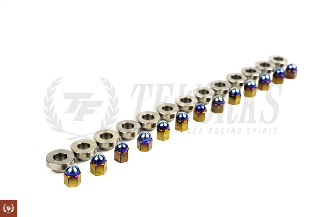 TF SR20DET Burnt Titanium Valve Cover Nuts & Washers Set - OEM Style S14 / S15