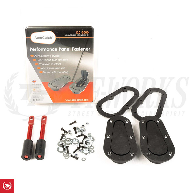 Aerocatch Plus Flush Non-Locking Hood Latch Pins BLACK