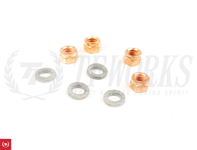 Turbo Inlet / Outlet Flange Lock Nut + Nord Lock Washer M8x1.25 (Set of 4)