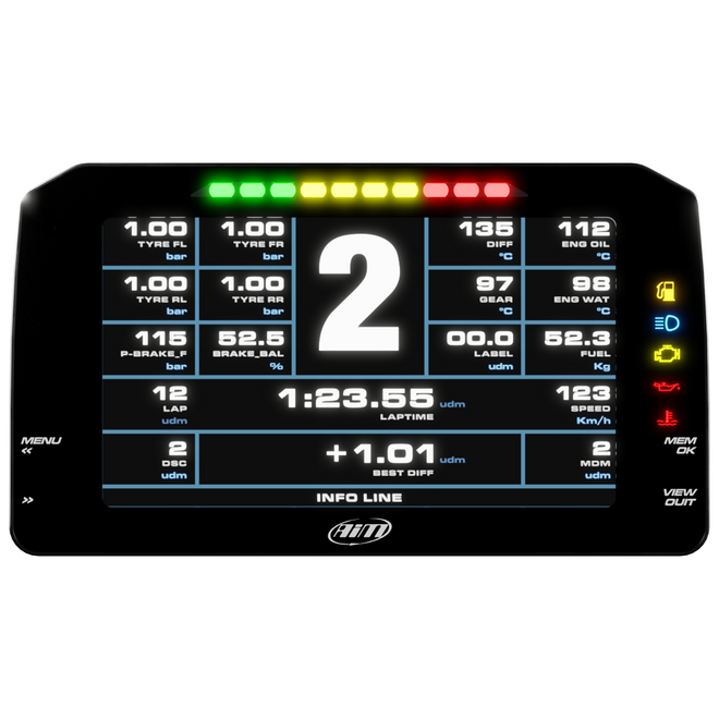 AiM Sports TFT 6" Display for PDM - Road Icons