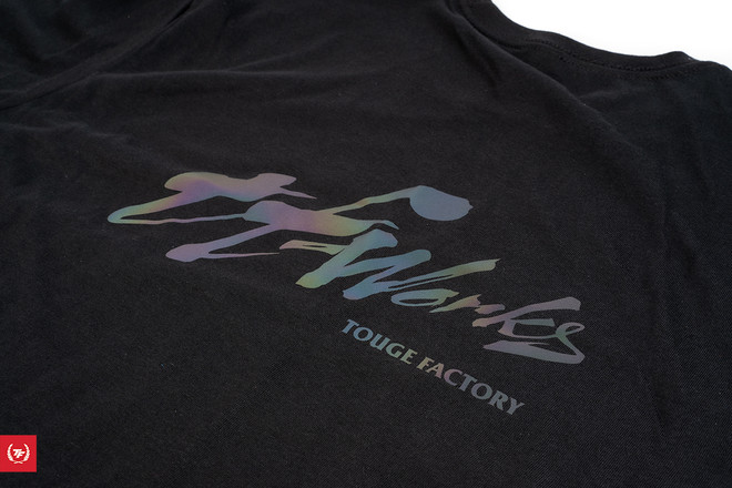 TF-Works T-shirt - Black Rainbow Splash