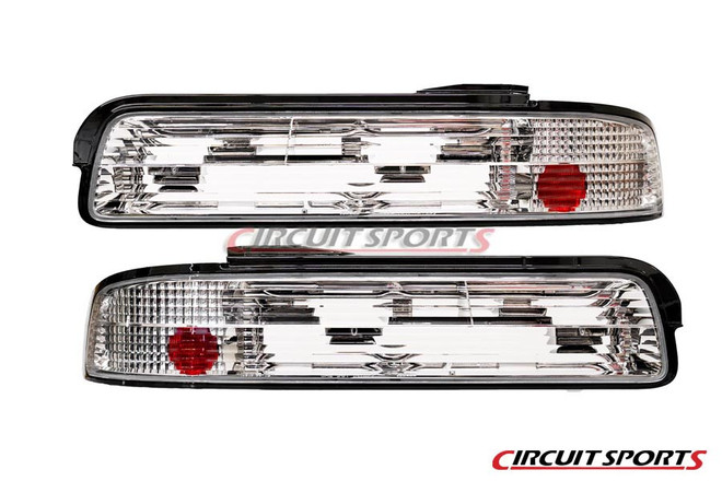 Circuit Sports ALL Crystal Clear Tail Lights for 240sx S13 Coupe - Standard Bulb