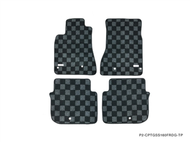 P2M - LEXUS GS300/400 2000-04 FRONT + REAR RACE FLOOR MATS : DARK GREY