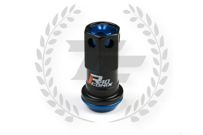 KICS Project R40 Iconix Lug Nuts - Black & Gold - Aluminum Cap