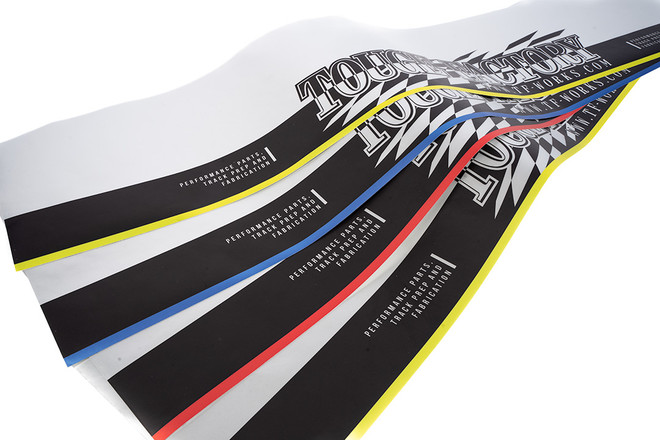 TF-Works / Touge Factory  Windshield Banners - Matte Chrome