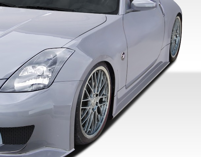 2003-2008 Nissan 350Z Z33 Duraflex J-Spec 2 Side Skirts Rocker Panels - 2 Piece