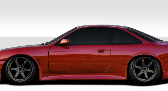 1995-1998 Nissan 240SX S14 Duraflex V-Speed Wide Body Side Skirt Rocker Panels - 2 Piece