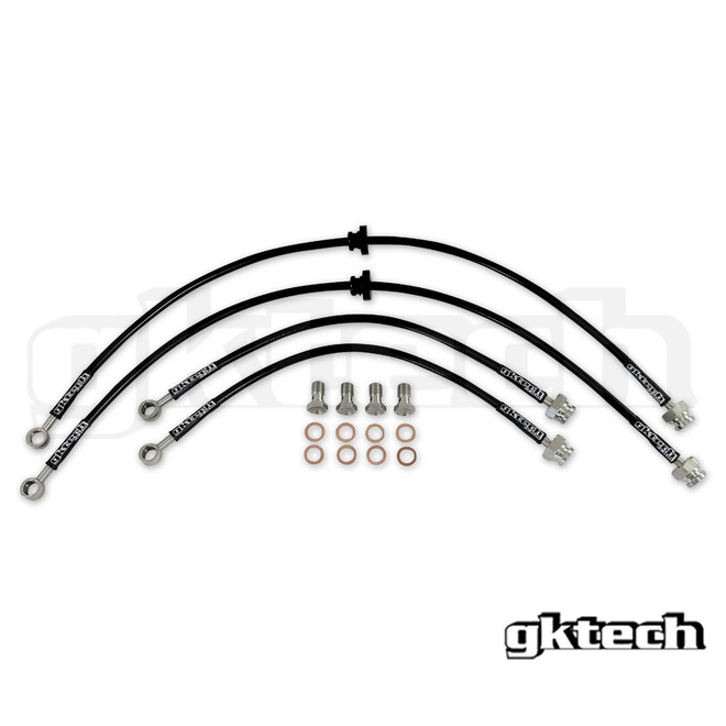 GKtech S13 240SX Braided Brake Lines (Front & Rear Set)