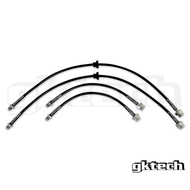 GKtech S14/S15 to Z32/Skyline Conversion Braided Brake Lines (Front & Rear Set)