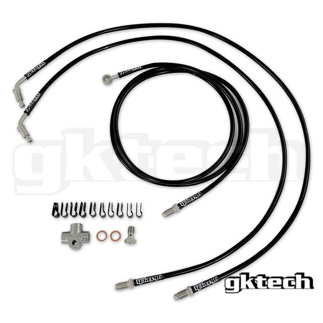 GKtech 240SX/Skyline Stand Alone SS E-brake Braided Brake Line Kit