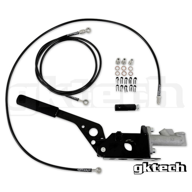 GKtech Budget Hydraulic E-brake Assembly and in-line Braided Line Kit - LHD