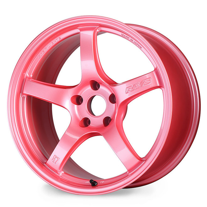 Gram Lights 57CR 18x9.5 +38 5-100 Sakura Pink Wheel