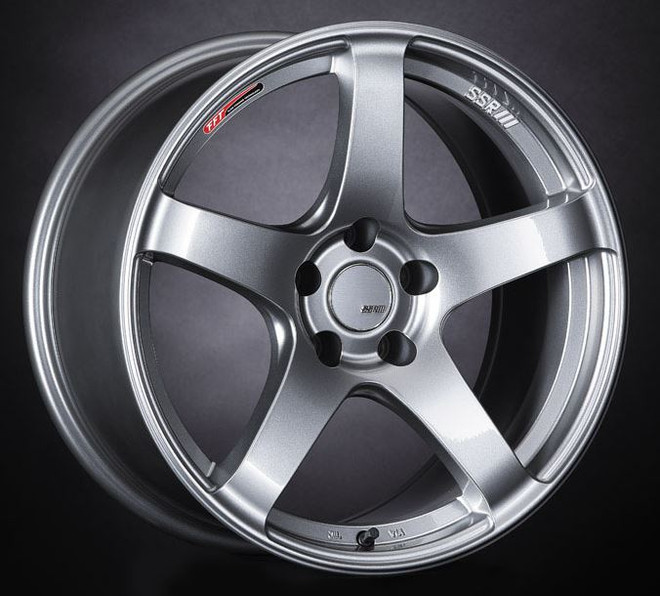 SSR GTV01 18x8.5 5x114.3 40mm Offset Glare Silver Wheel