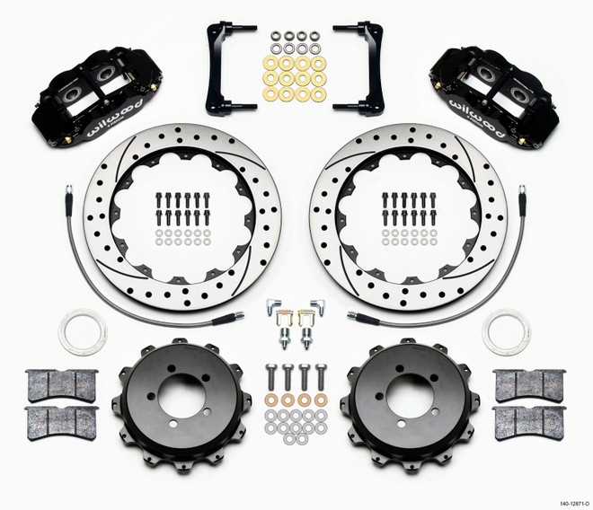 Wilwood Narrow Superlite 4R Rear Kit 12.88in Drilled 2012-Up Toyota / Scion FRS w/Lines