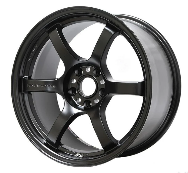 Gram Lights 57DR 15x8.0 +35 5-114.3 Semi Gloss Black Wheel