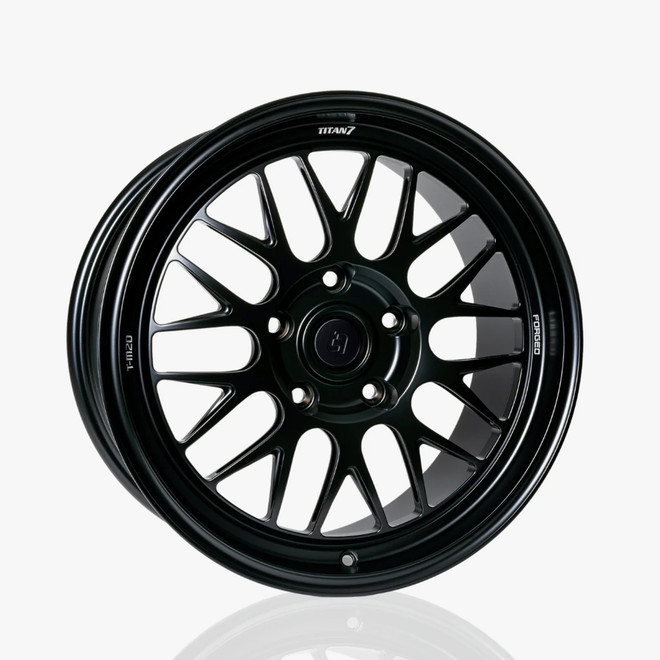 Titan 7 T-M20 18x8.5 +44 5x112 66 Machine Black -TM201885044511266MB-AUDI