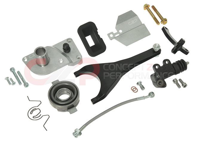 CZP HRK V3 Hydraulics Relocation Kit w/ Billet Chromoly Clutch Fork, CSC Delete VQ35HR VQ37VHR - Nissan 350Z 370Z / Infiniti G35 G37 Q60