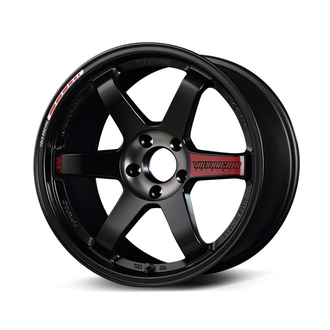 TE37SL BK-III 18X9.5 +21 5-120 PRESSED BLACK / REDOT